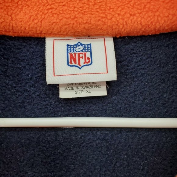 CHICAGO BEARS Sweater NFL Men's Long Sleeve 1/4 Zip Pullover Blue Extra Large - Picture 9 of 12